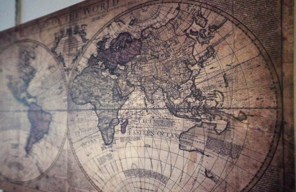 世界地図の写真
