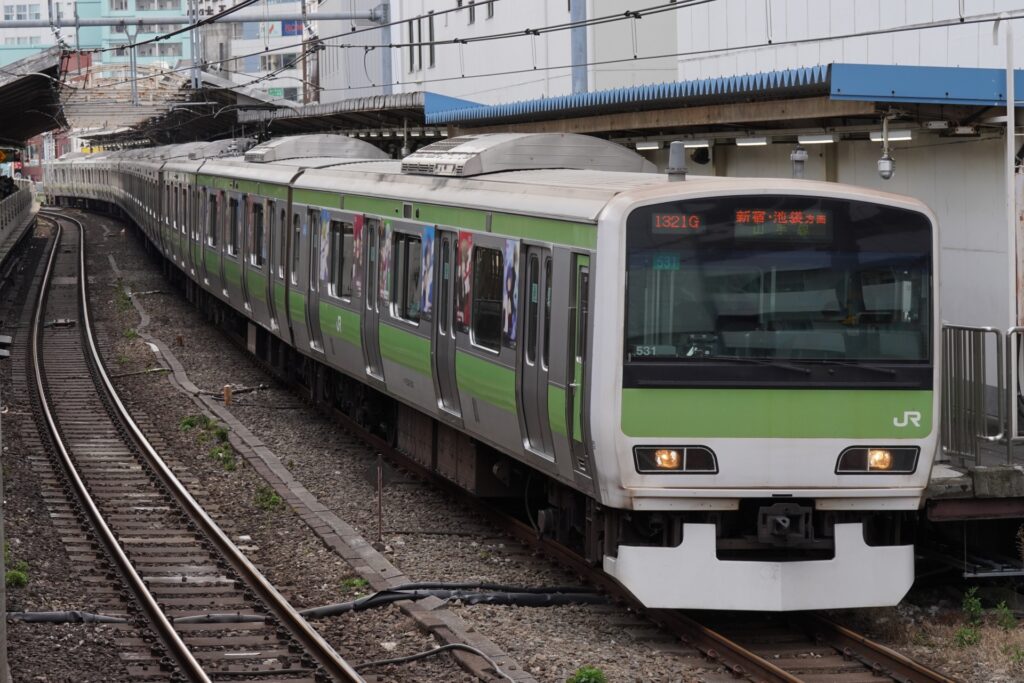 山手線の電車を撮影した時の写真