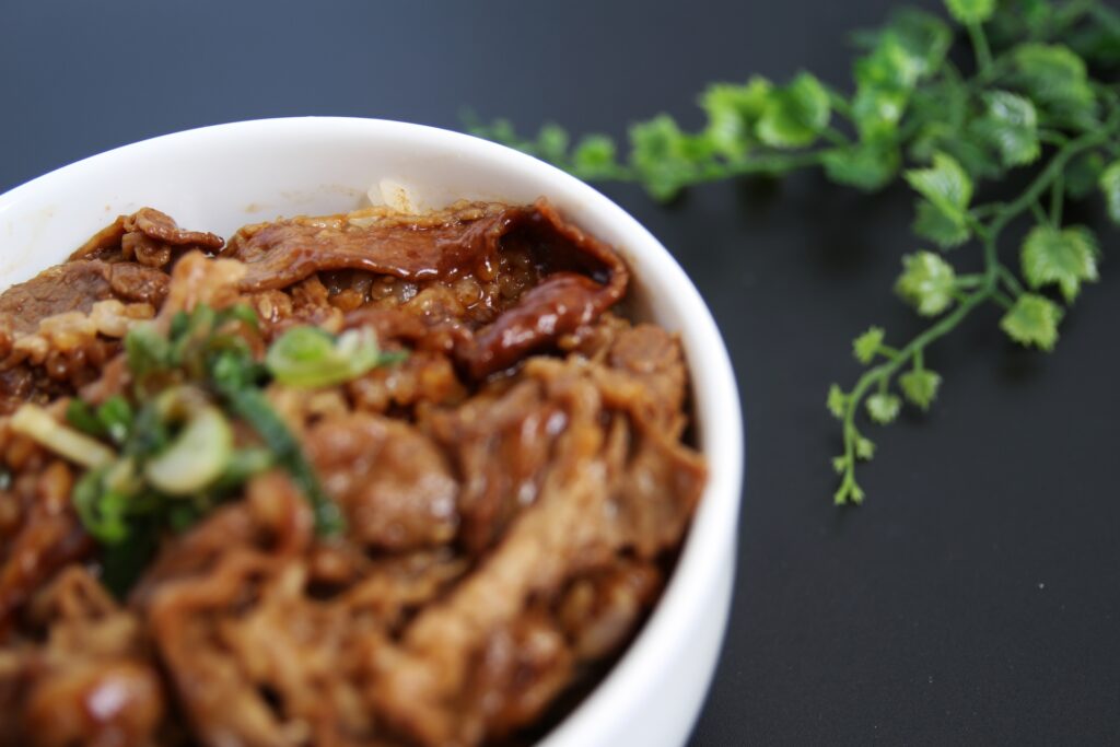 すき家の牛丼を撮影した写真