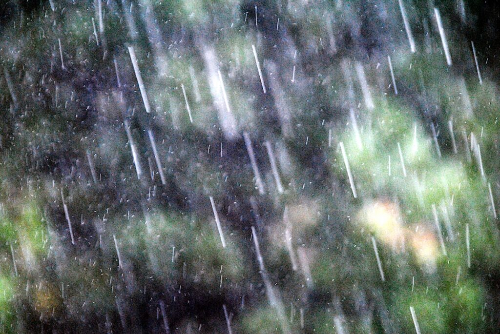 豪雨が降っている地域