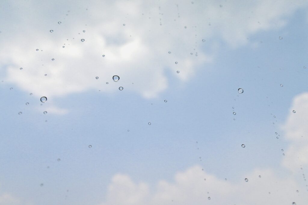 雨の天候を撮影した写真