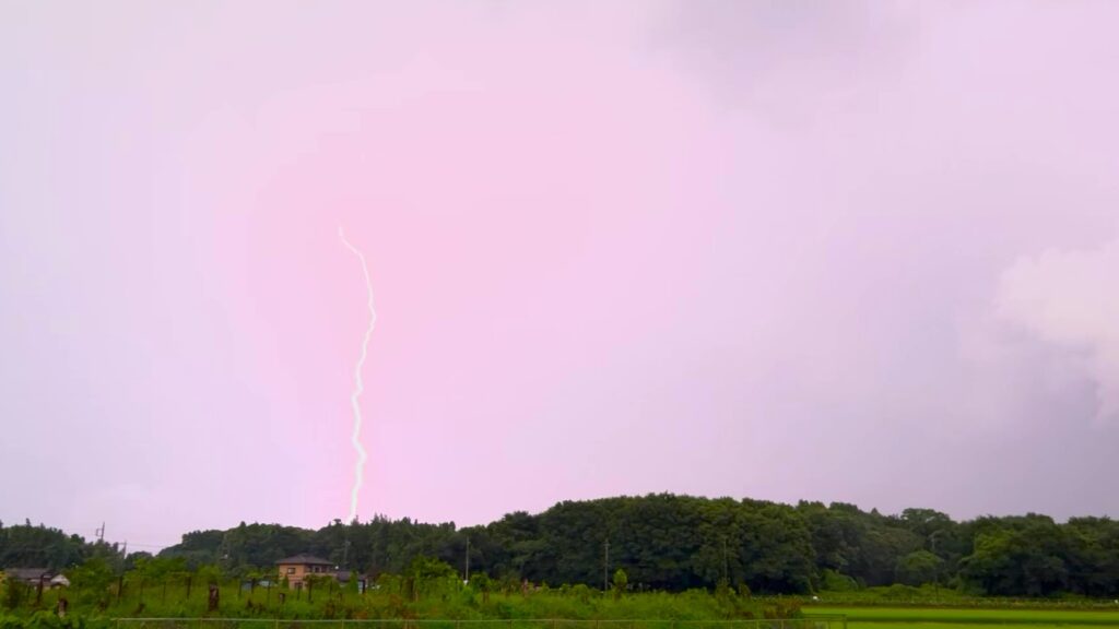 雷雨を撮影した写真