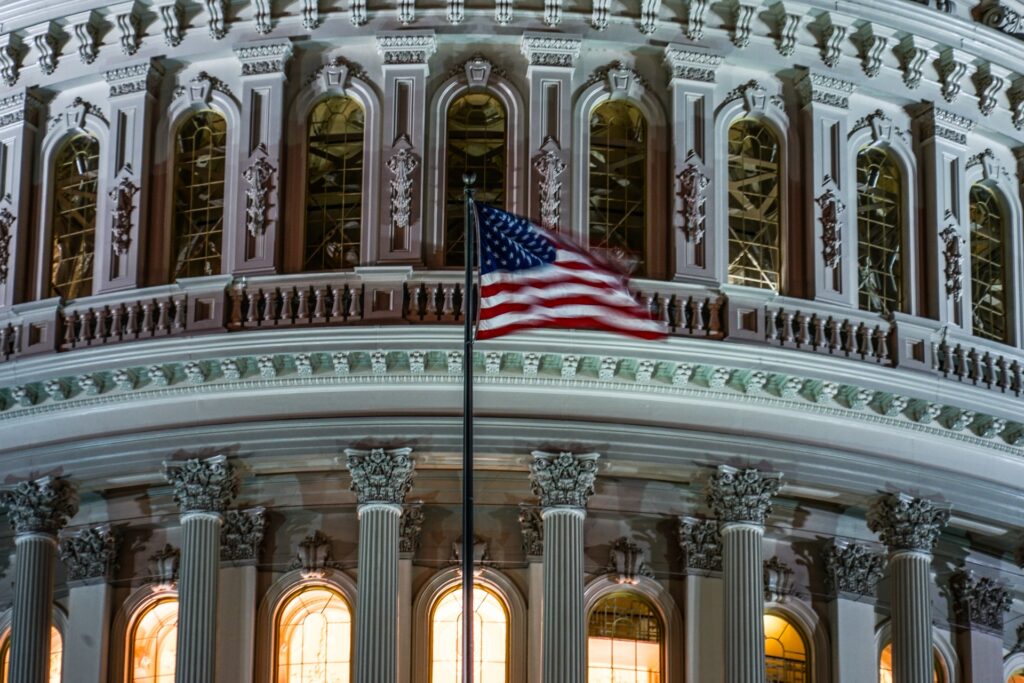 アメリカ合衆国議会の議事堂を撮影した写真