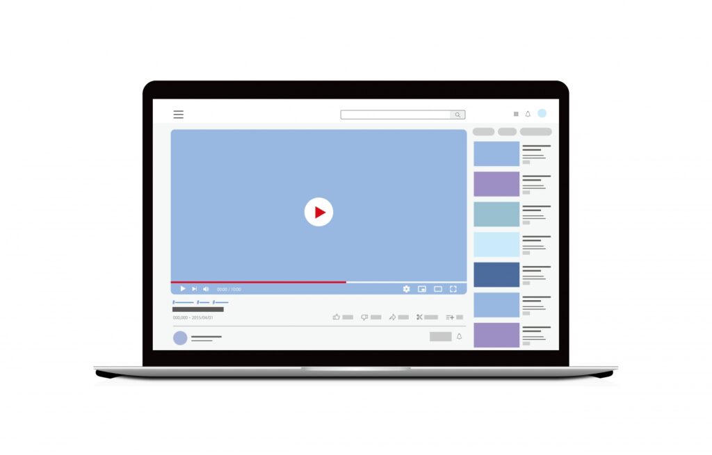 YouTubeで動画を視聴している人