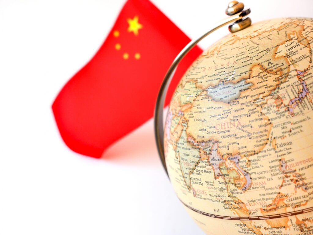 中国の国旗を撮影した写真