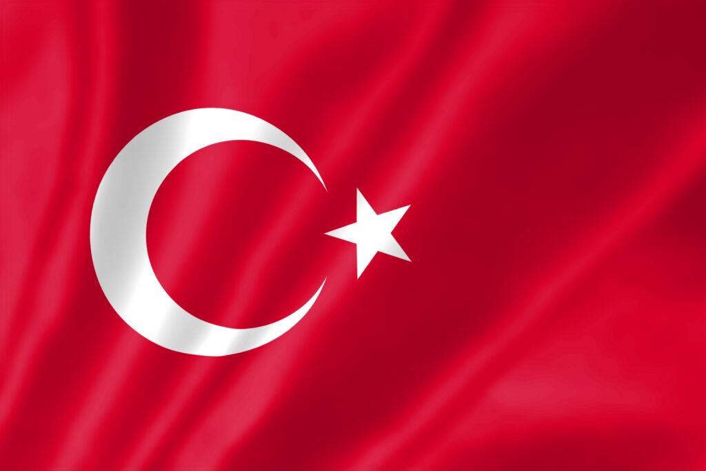 トルコの国旗を撮影した写真