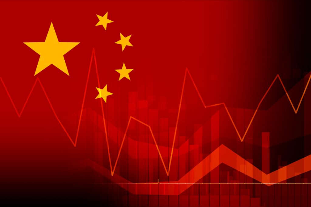 中国の国旗を撮影した写真