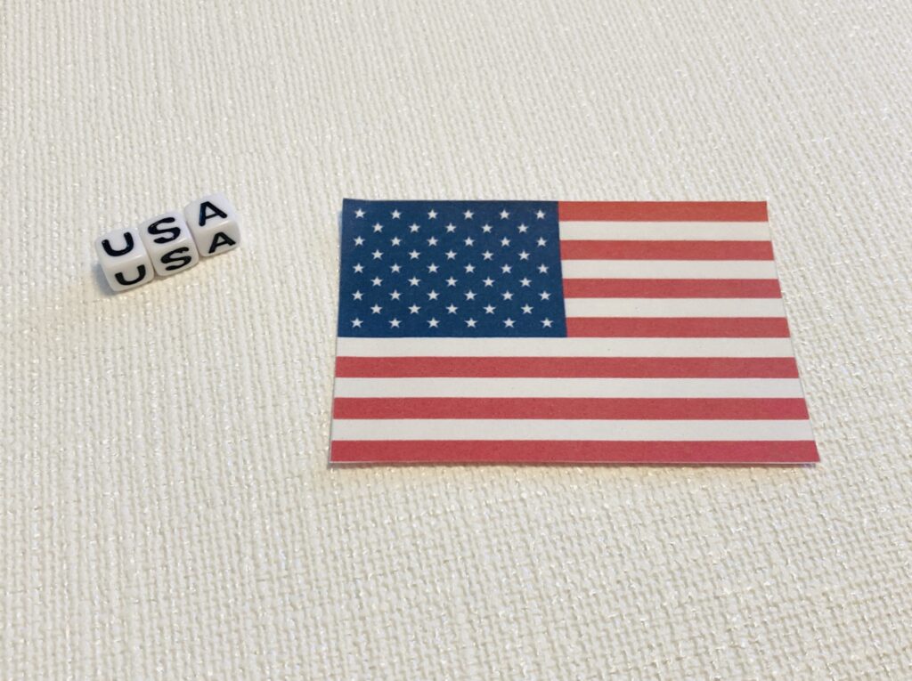 アメリカの国旗を撮影した写真