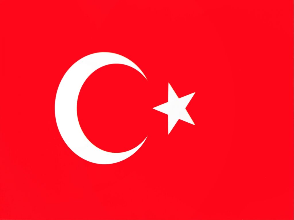 トルコの国旗を撮影した画像