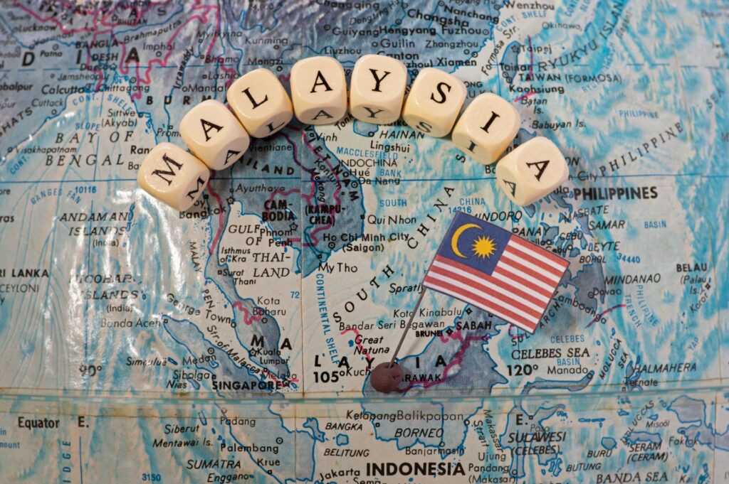 マレーシアの国旗を撮影した写真