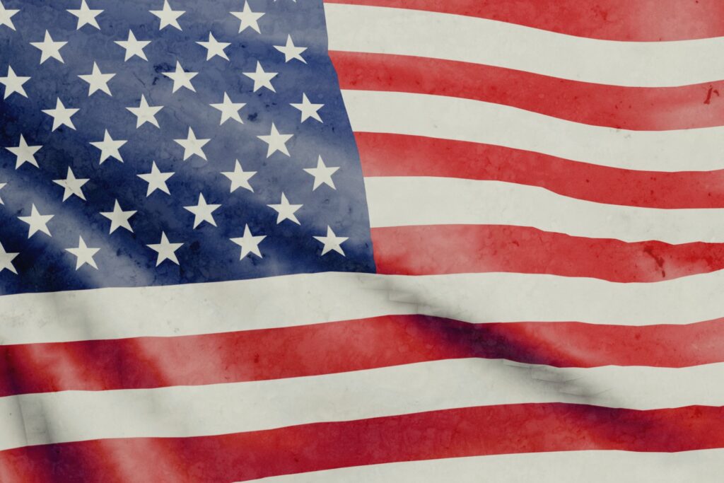 アメリカ合衆国の国旗を撮影した画像