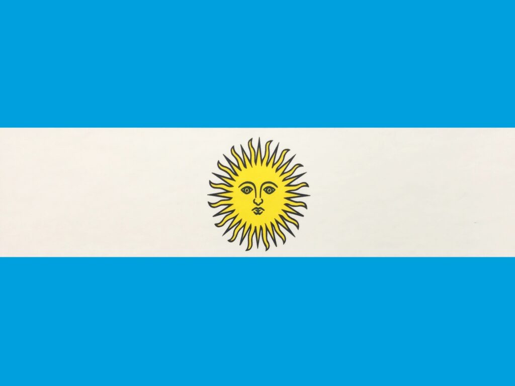 アルゼンチンの国旗を撮影した画像