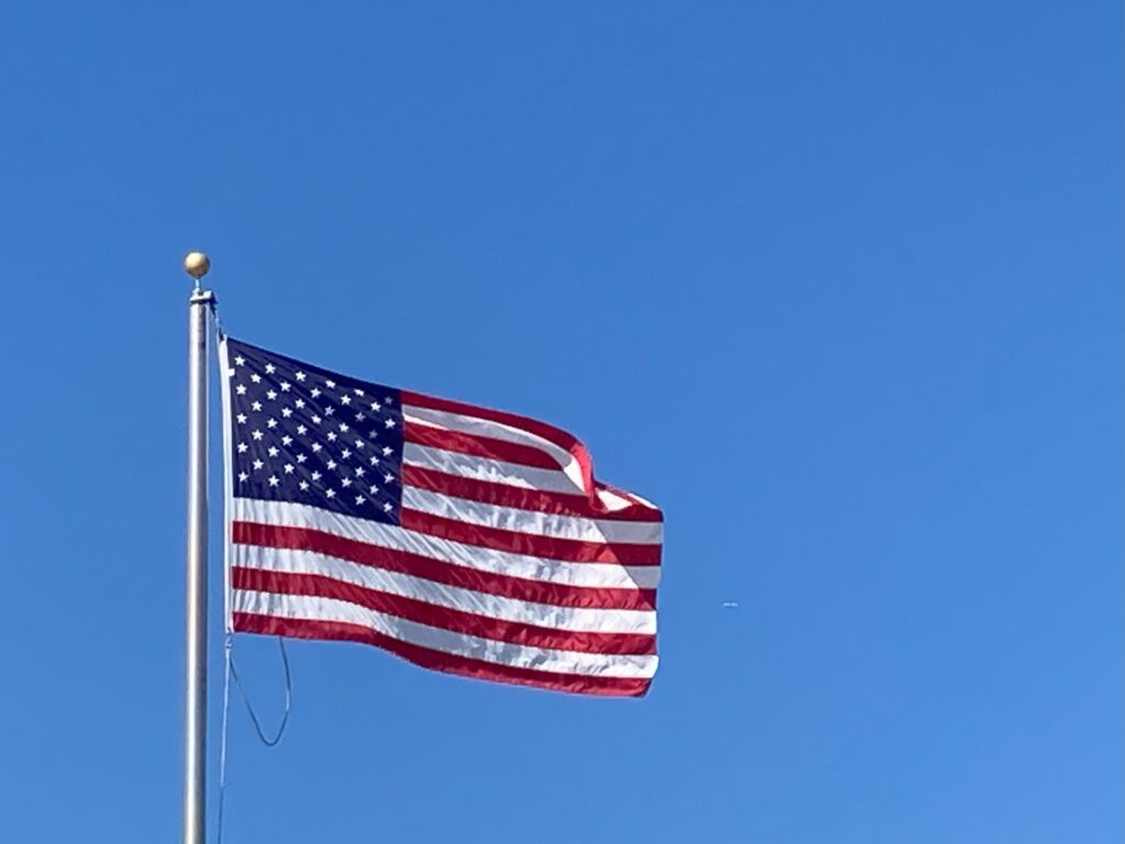アメリカ国旗を撮影した写真