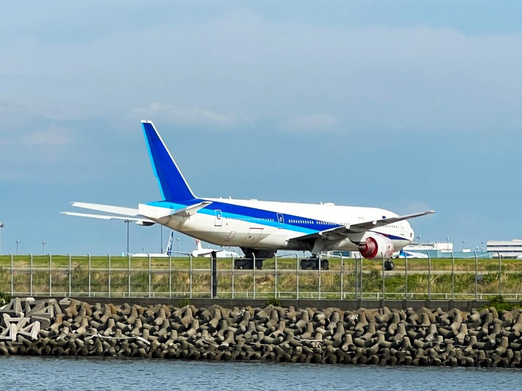 飛行機を撮影した写真