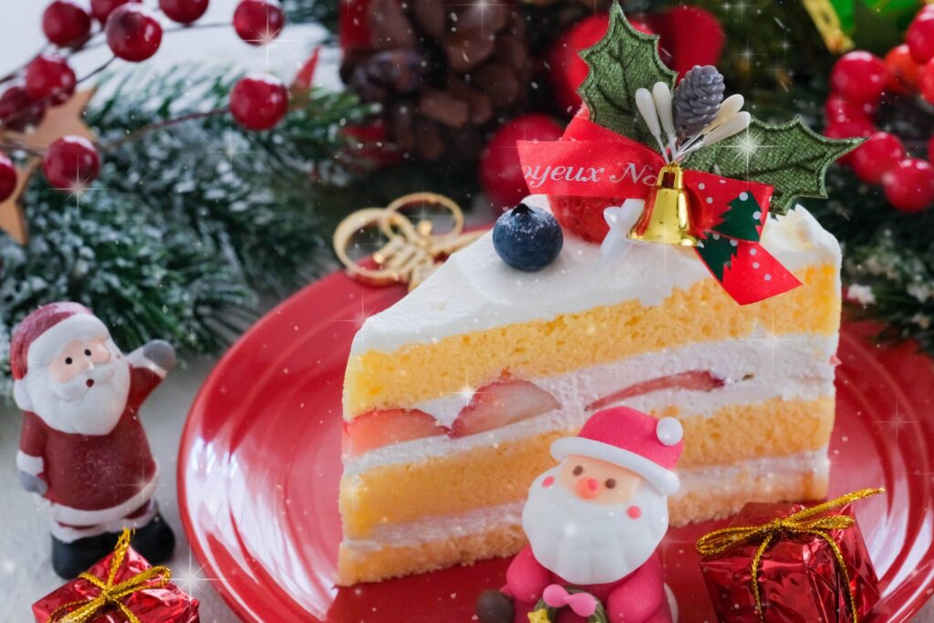 クリスマスケーキを撮影した画像