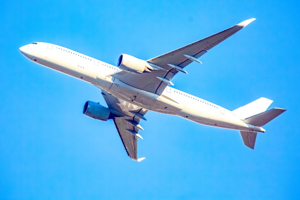 飛行機を撮影した写真