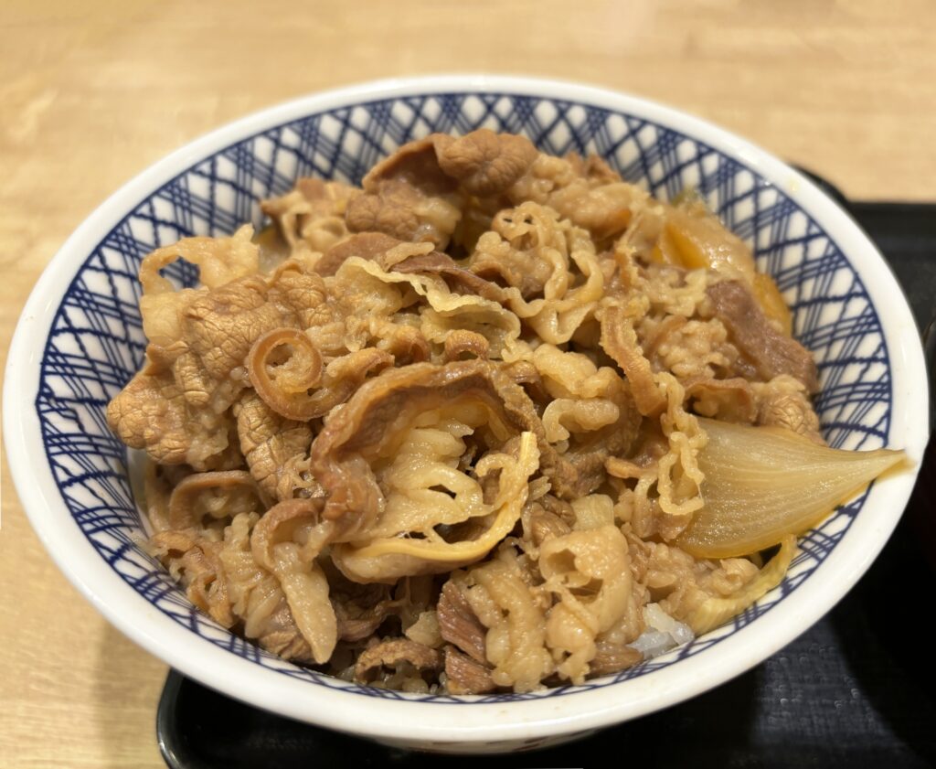 牛丼を撮影した写真