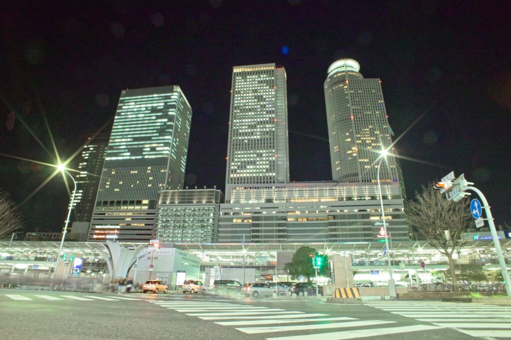 名古屋駅の外観を撮影した写真