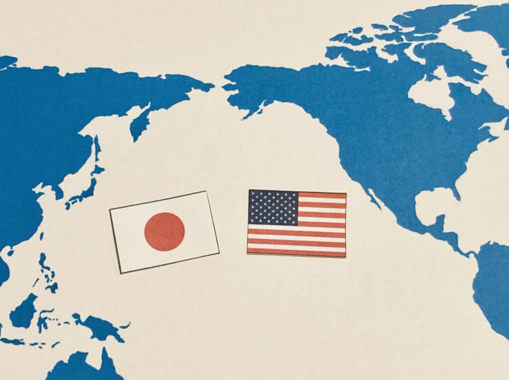 アメリカの国旗を撮影した写真