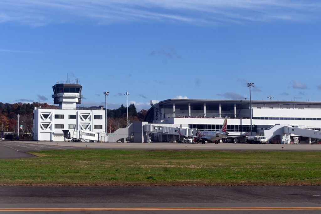 福島空港の外観を撮影した写真