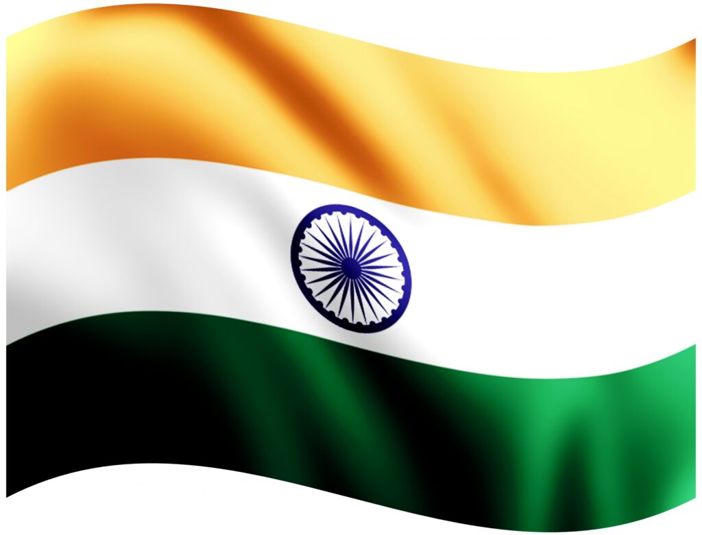 インドの国旗を撮影した画像
