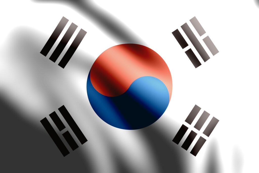韓国の国旗を撮影した画像