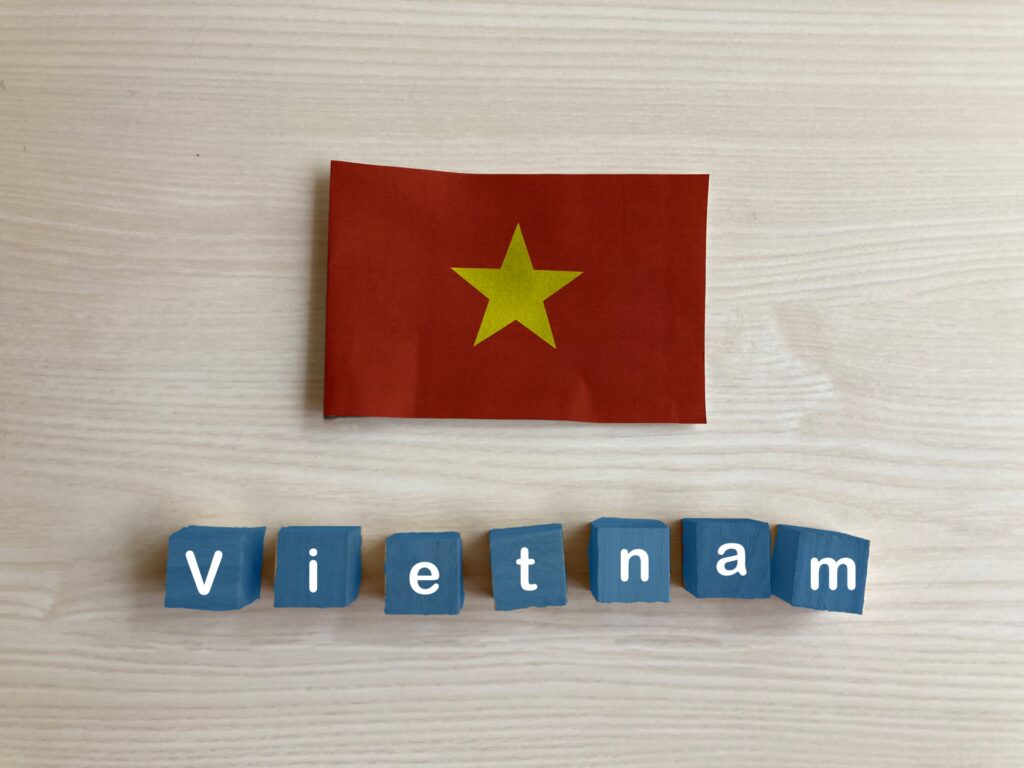 ベトナムの国旗を撮影した画像