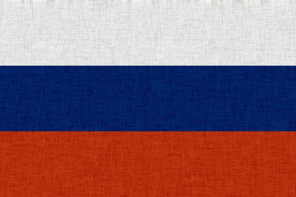ロシアの国旗を撮影した画像