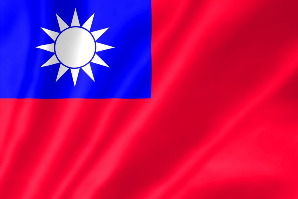 台湾の国旗を撮影した画像