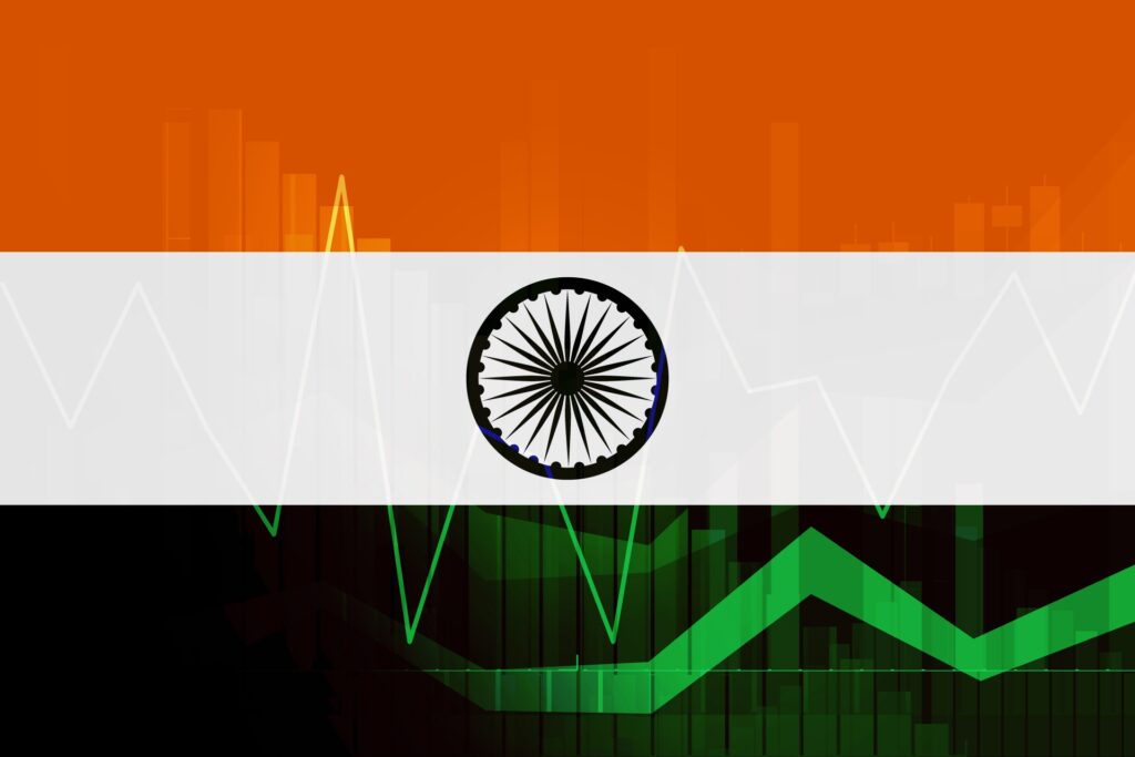 インドの国旗を撮影した画像