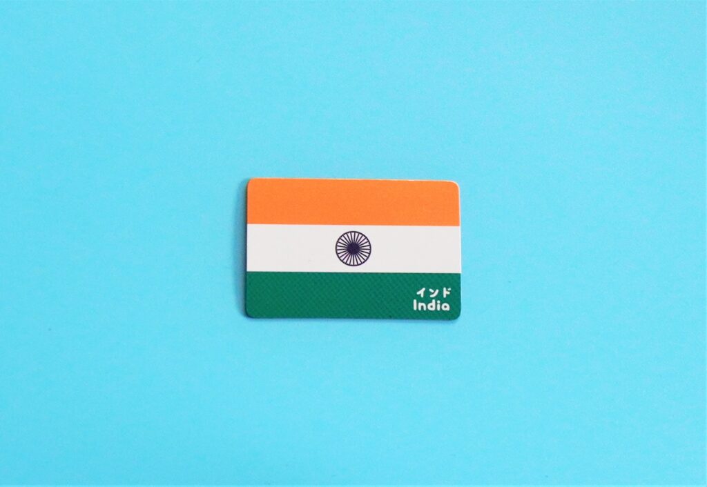 インドの国旗を撮影した画像
