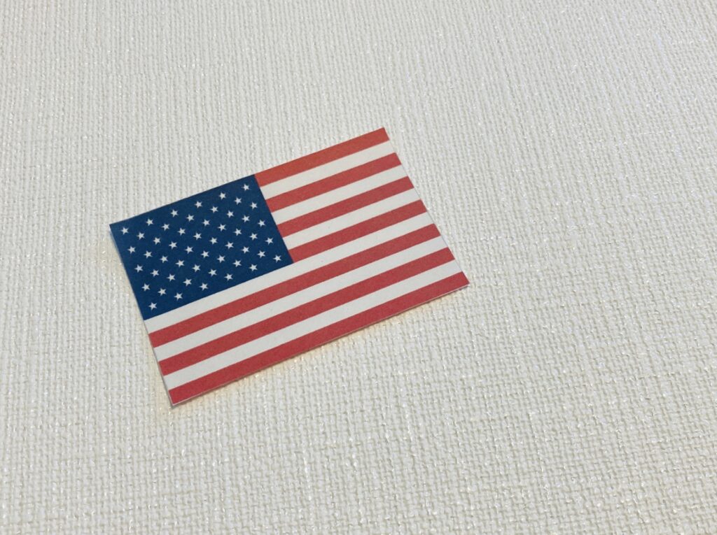 アメリカの国旗を撮影した画像