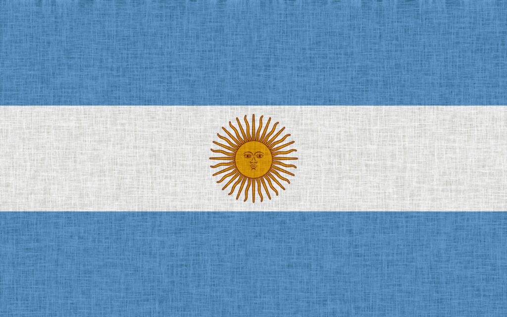 アルゼンチンの国旗を撮影した画像