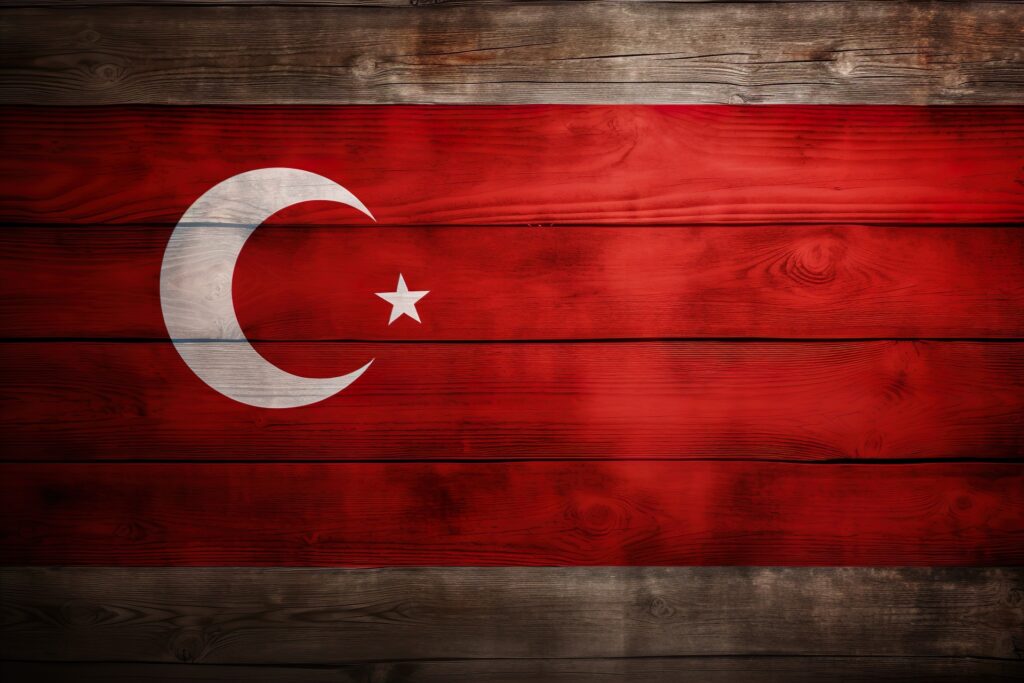トルコの国旗を撮影した画像