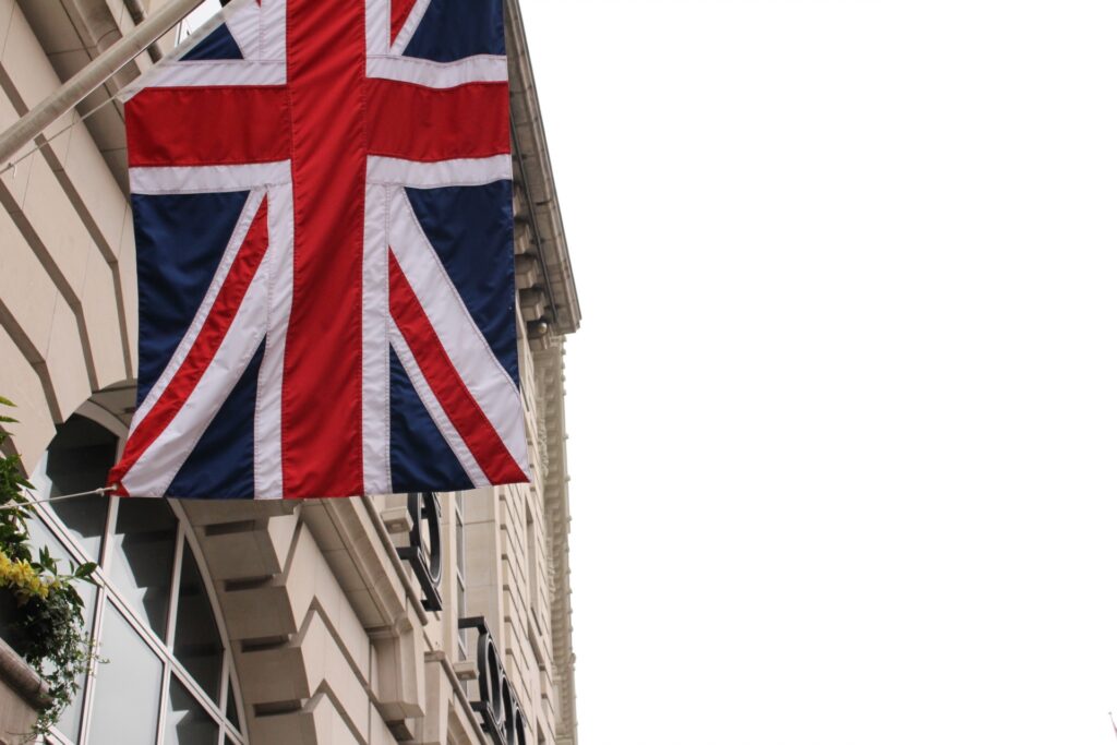 イギリスの国旗を撮影した画像