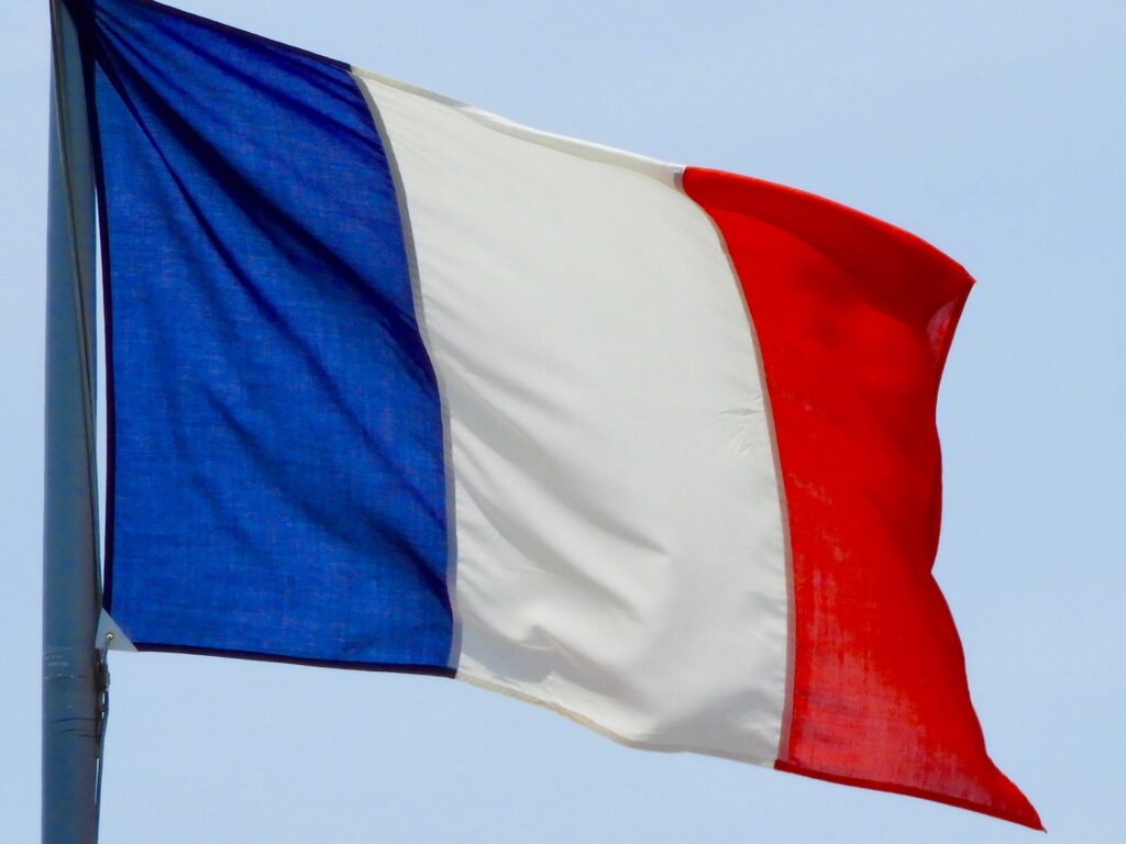 フランスの国旗を撮影した画像