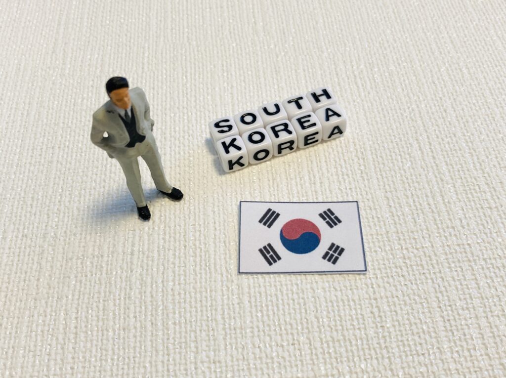 韓国の国旗を撮影した画像