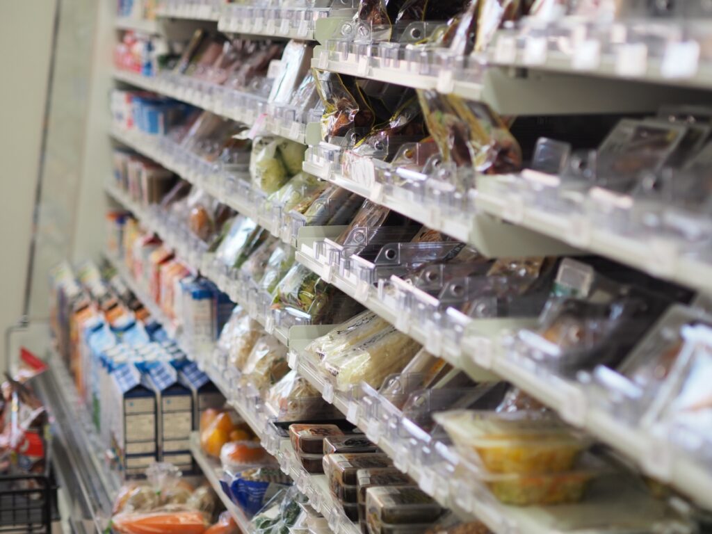 食料品売り場を撮影した画像