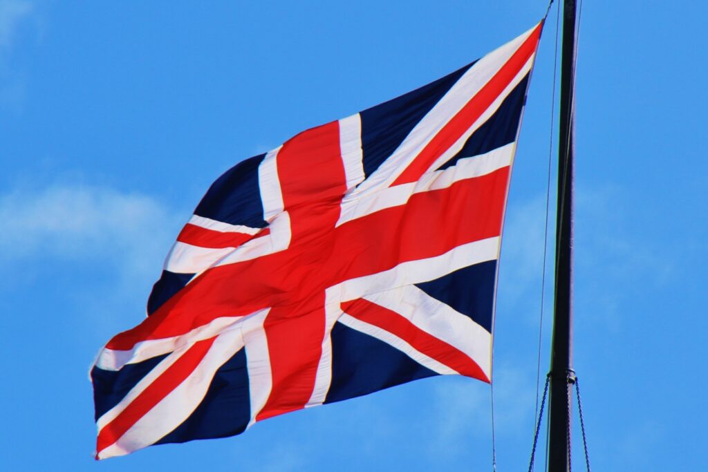 イギリスの国旗を撮影した画像