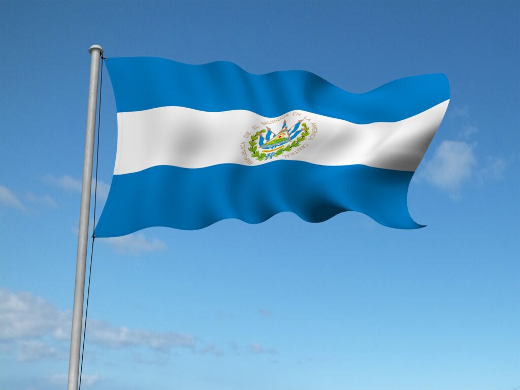 エルサルバドルの国旗を撮影した画像