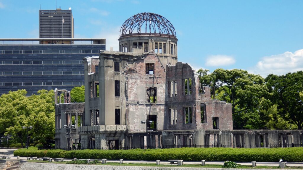 広島の原爆ドームを撮影した画像