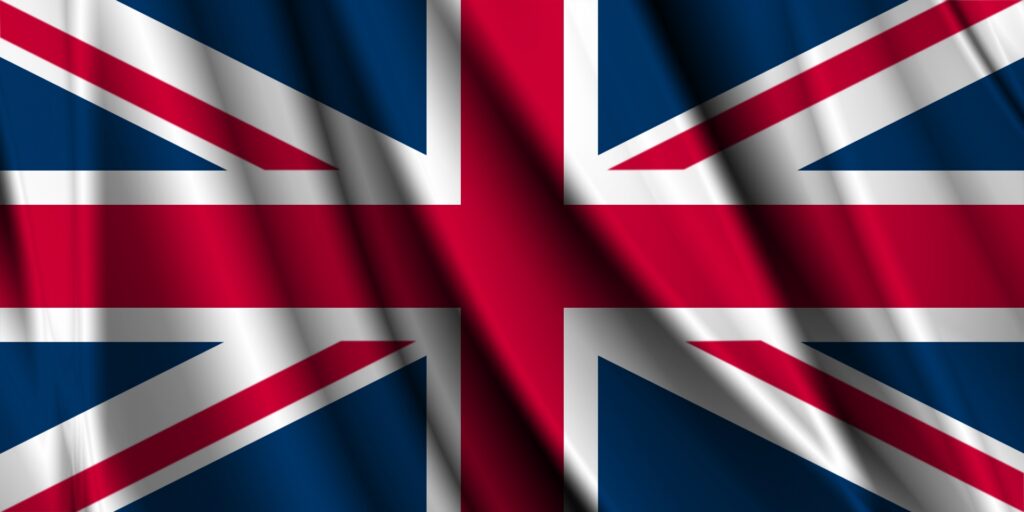 イギリスの国旗を撮影した画像
