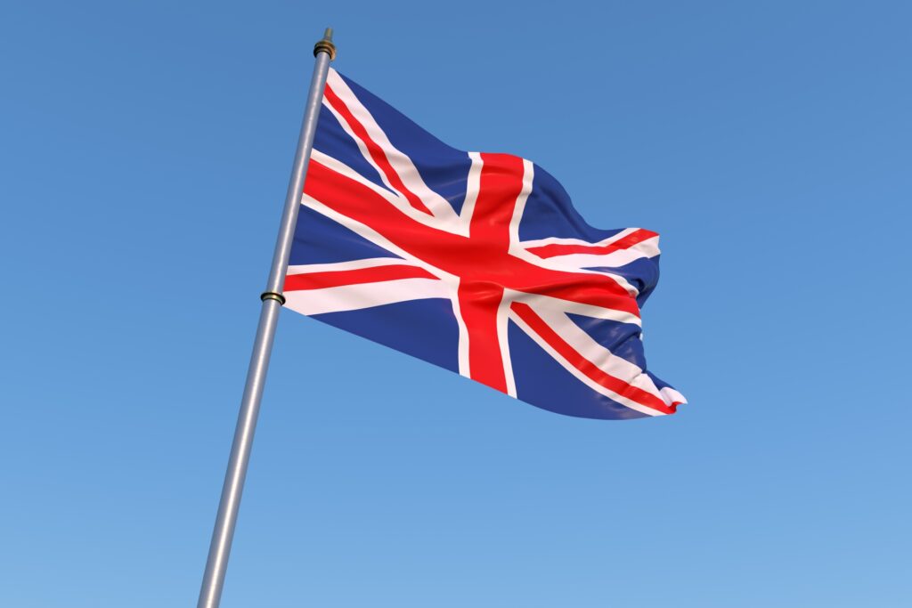 イギリスの国旗を撮影した画像