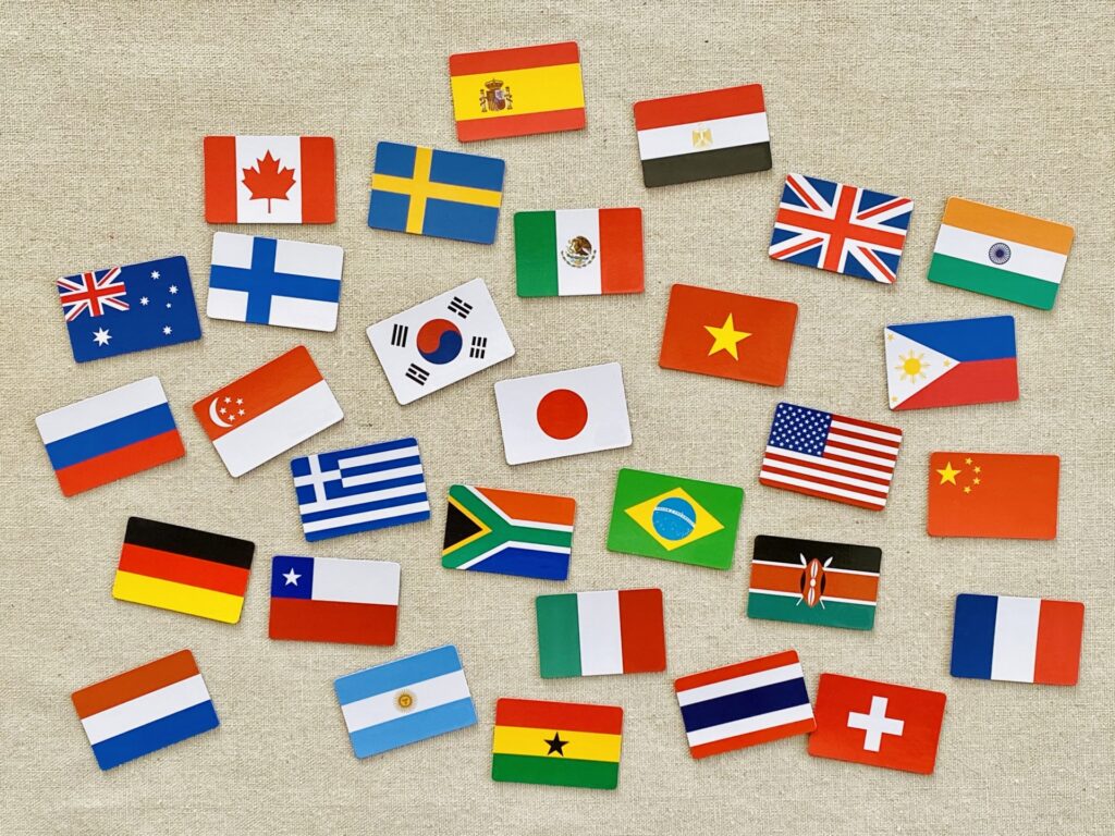 国旗を撮影した画像