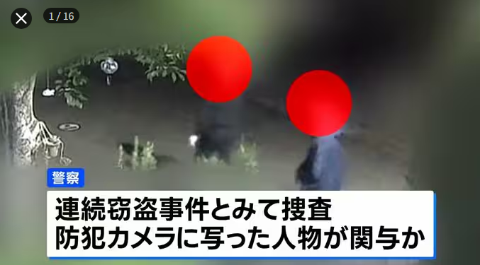 防犯カメラに映っている犯人をイメージした画像