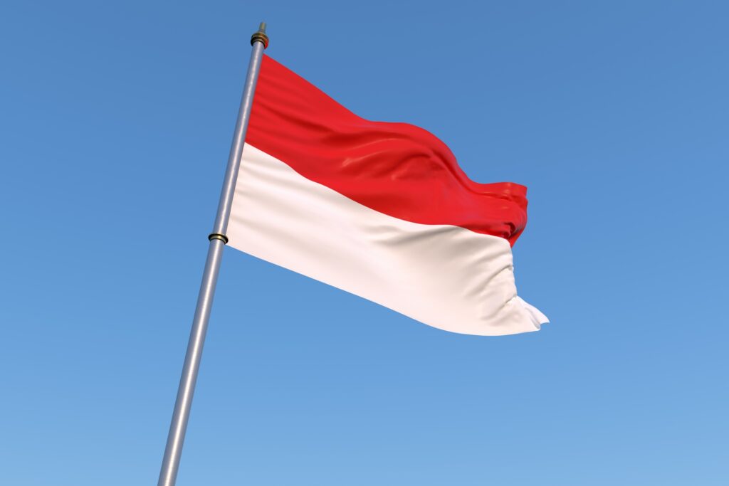 インドネシア共和国の国旗を撮影した写真