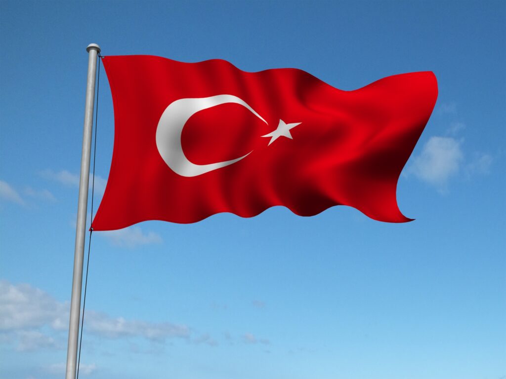 トルコの国旗を撮影した写真