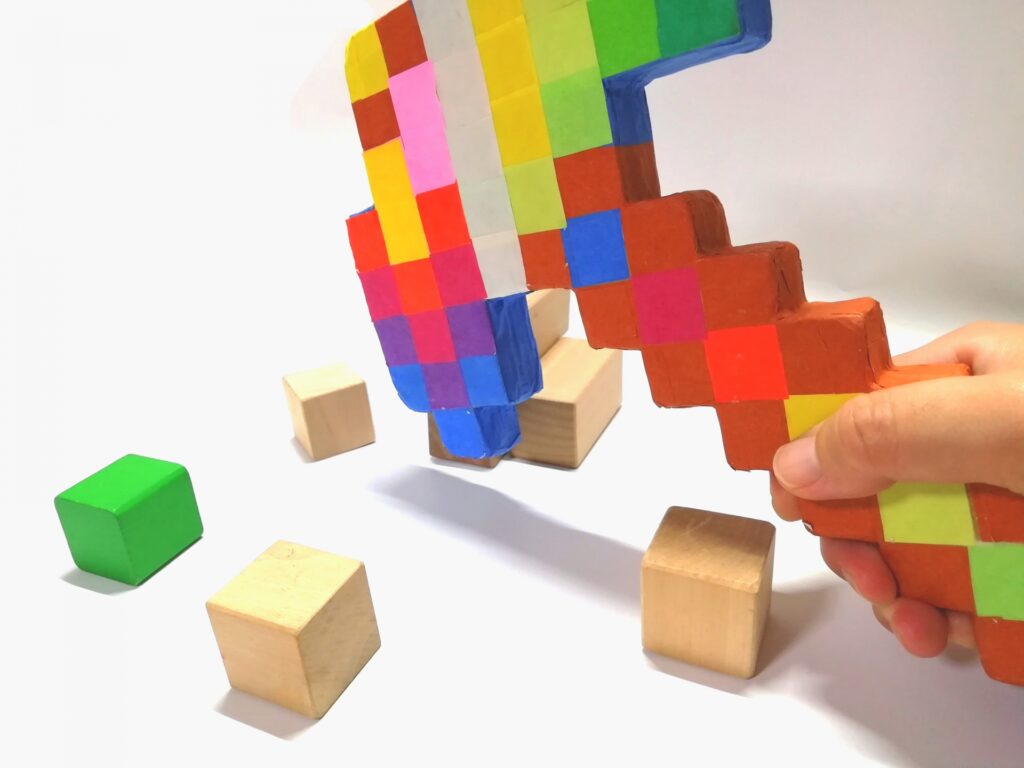 マインクラフトをイメージした写真