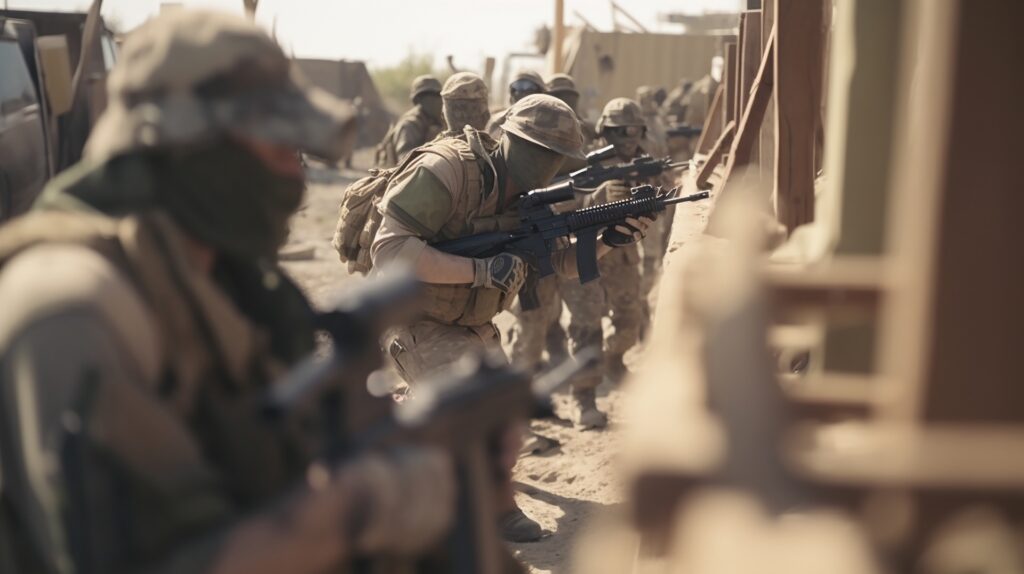 兵士を撮影した写真