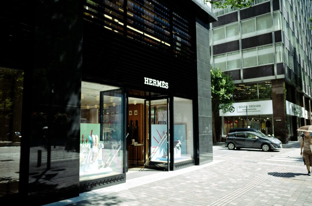 エルメスの店舗を撮影した写真